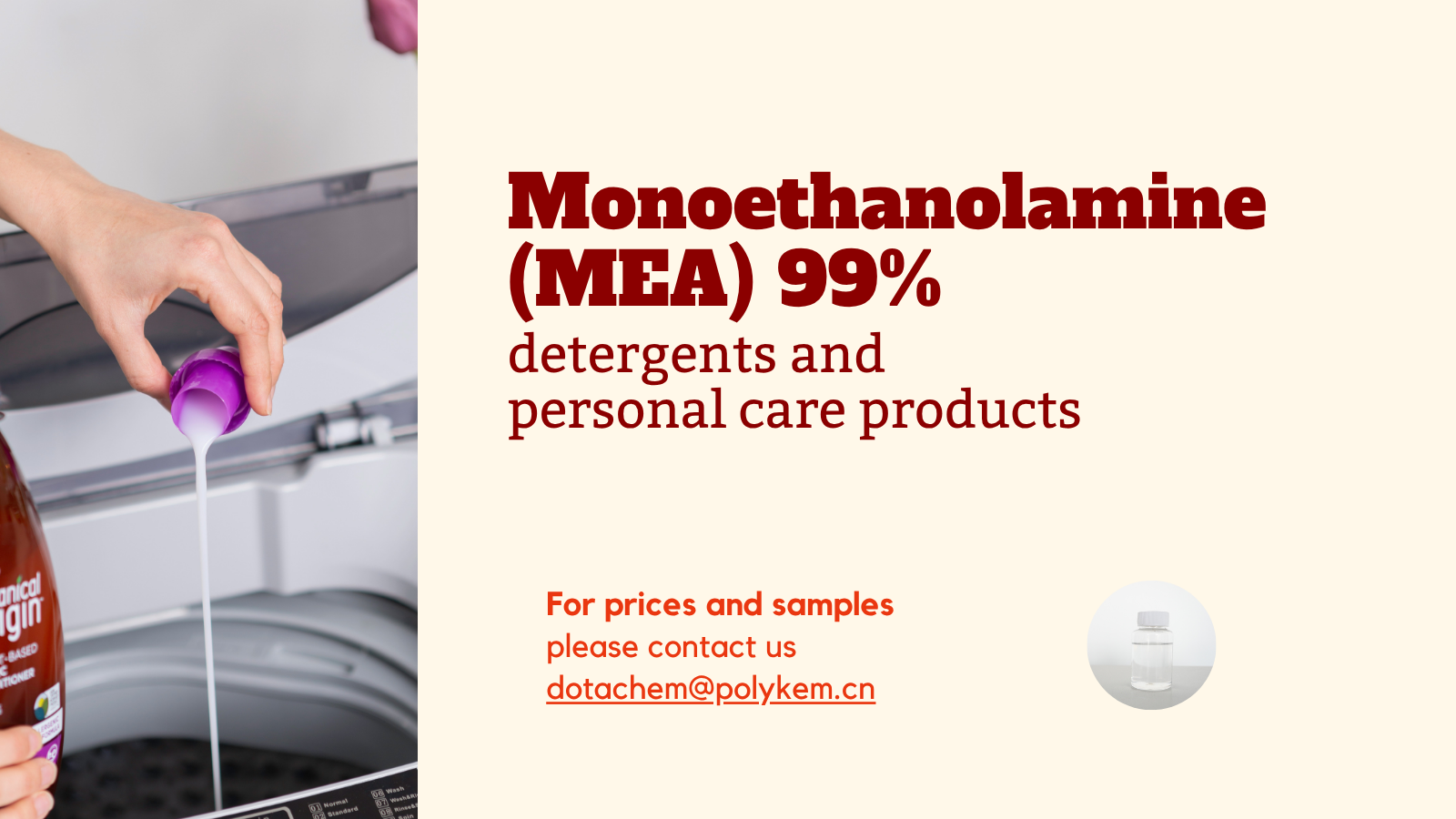Monoethanolamina (mea)% 99: garbiguneetan eta zainketa pertsonaleko produktuetan oinarrizko osagaia